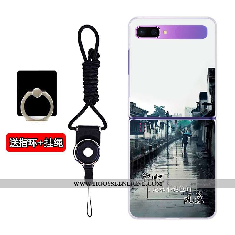 Housse Samsung Z Flip Transparent Plier Coque Personnalisé Téléphone Portable Étoile Difficile Blanc