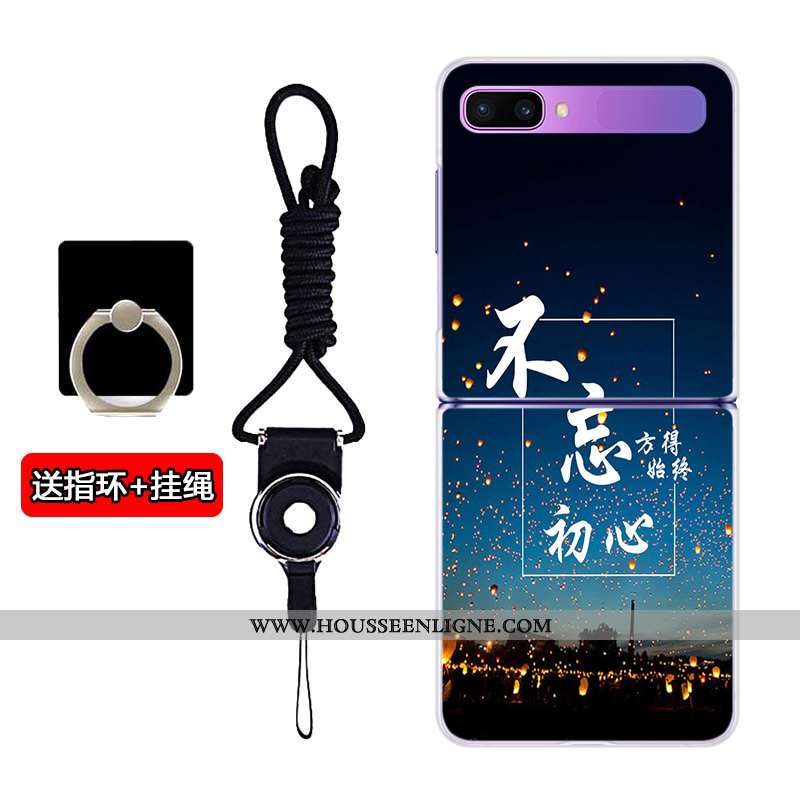 Housse Samsung Z Flip Transparent Plier Coque Personnalisé Téléphone Portable Étoile Difficile Blanc