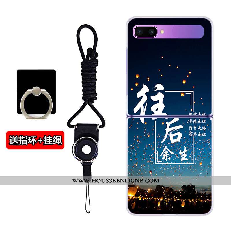 Housse Samsung Z Flip Transparent Plier Coque Personnalisé Téléphone Portable Étoile Difficile Blanc