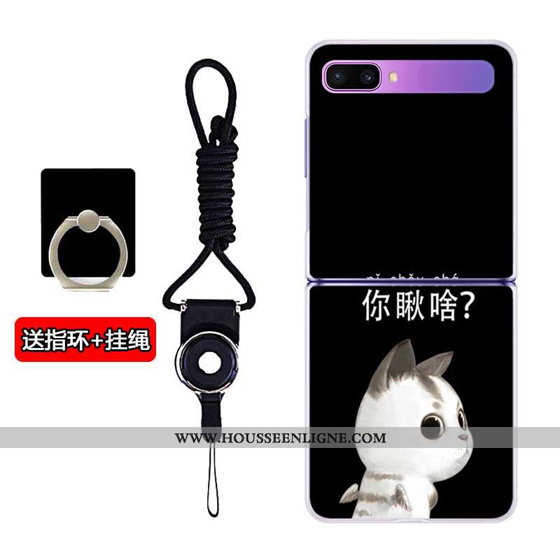Housse Samsung Z Flip Transparent Plier Coque Personnalisé Téléphone Portable Étoile Difficile Blanc