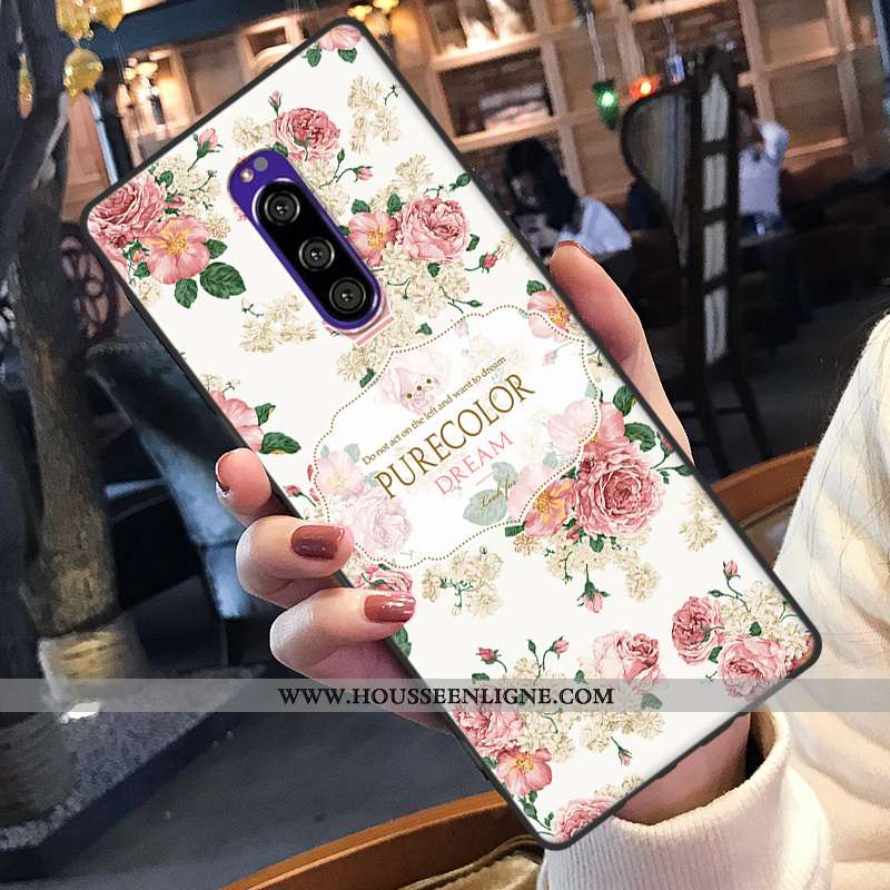 Housse Sony Xperia 1 Dessin Animé Charmant Téléphone Portable Ornements Suspendus Étui Silicone Coqu