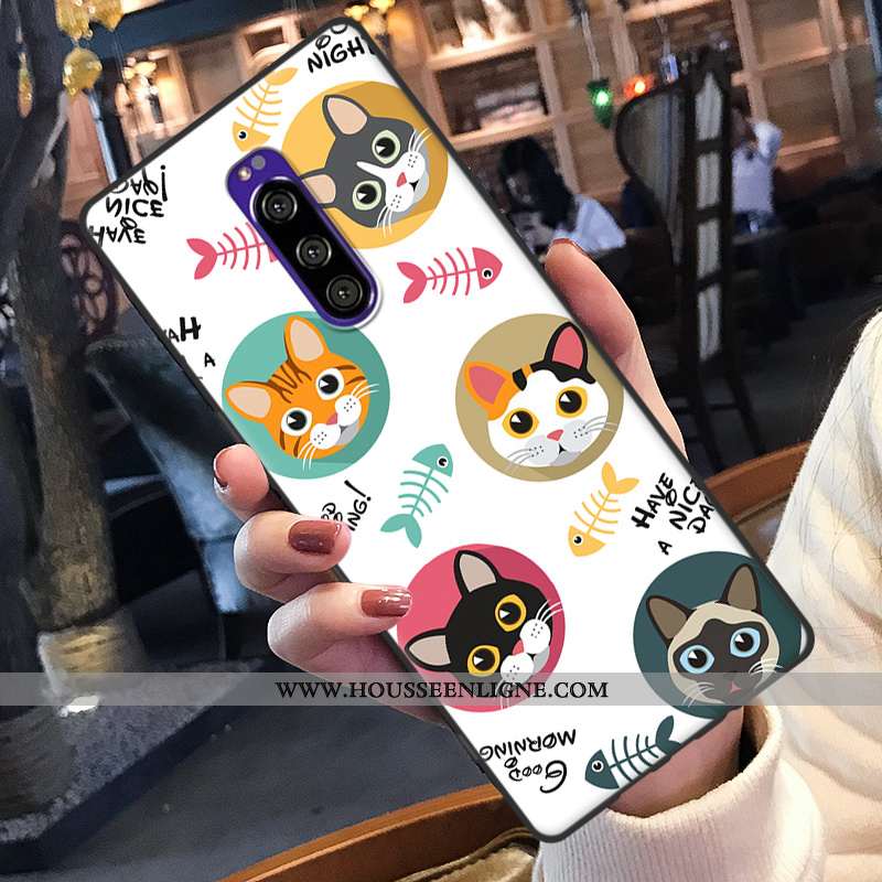 Housse Sony Xperia 1 Dessin Animé Charmant Téléphone Portable Ornements Suspendus Étui Silicone Coqu