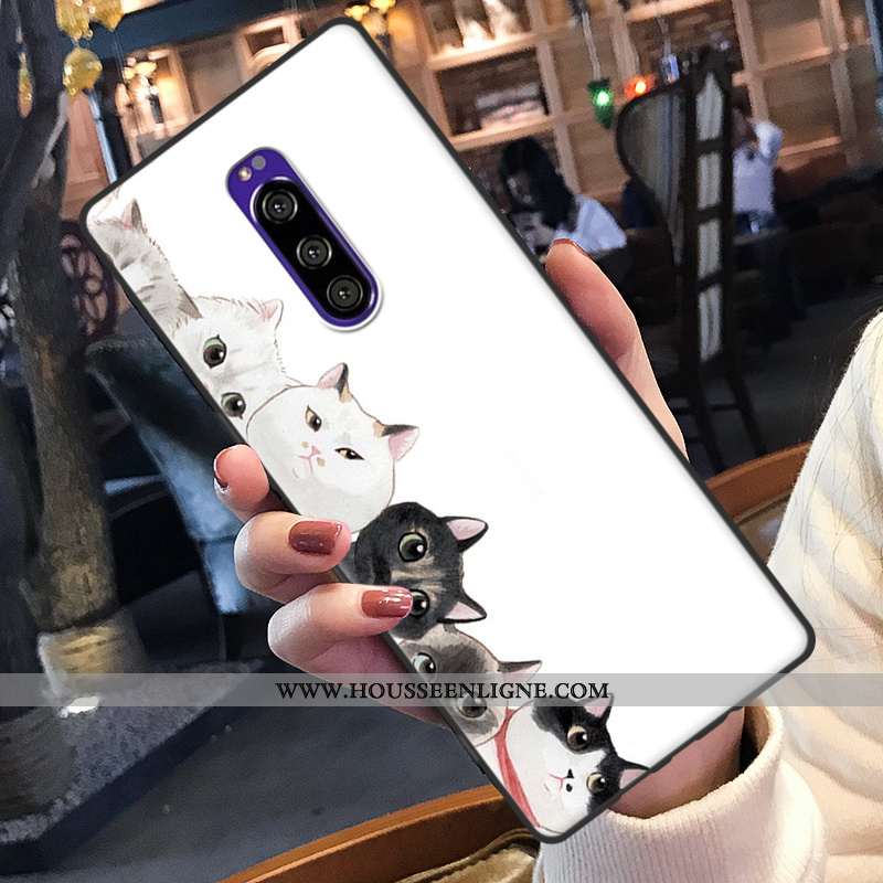 Housse Sony Xperia 1 Dessin Animé Charmant Téléphone Portable Ornements Suspendus Étui Silicone Coqu