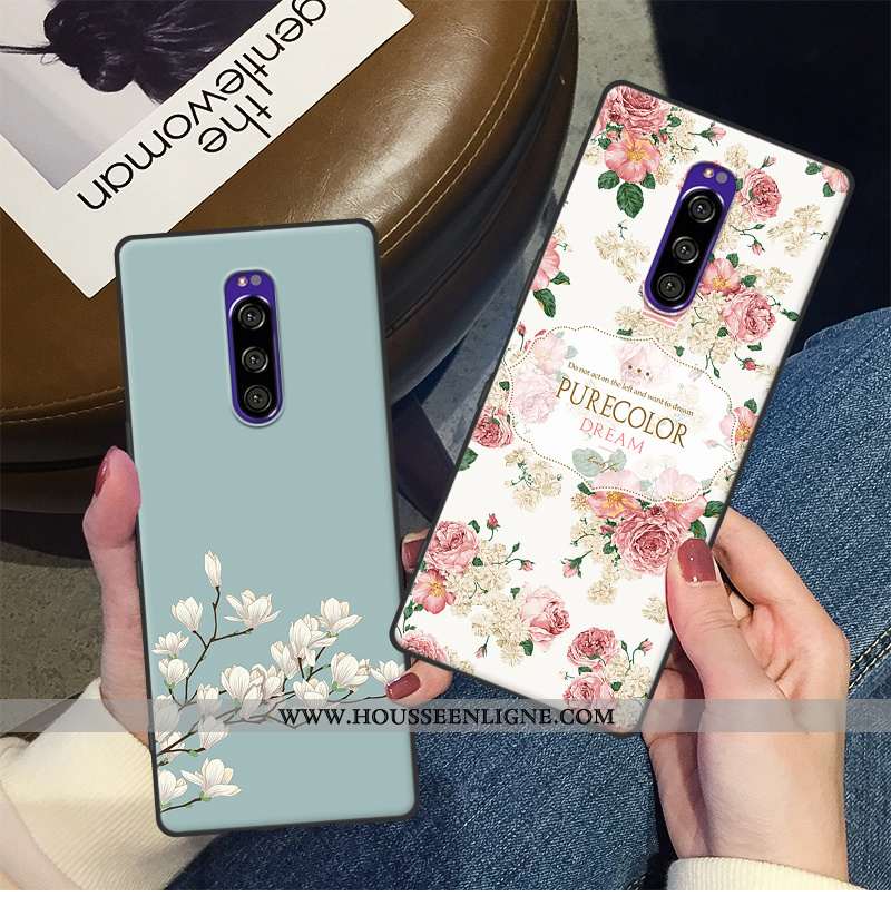 Housse Sony Xperia 1 Dessin Animé Charmant Téléphone Portable Ornements Suspendus Étui Silicone Coqu