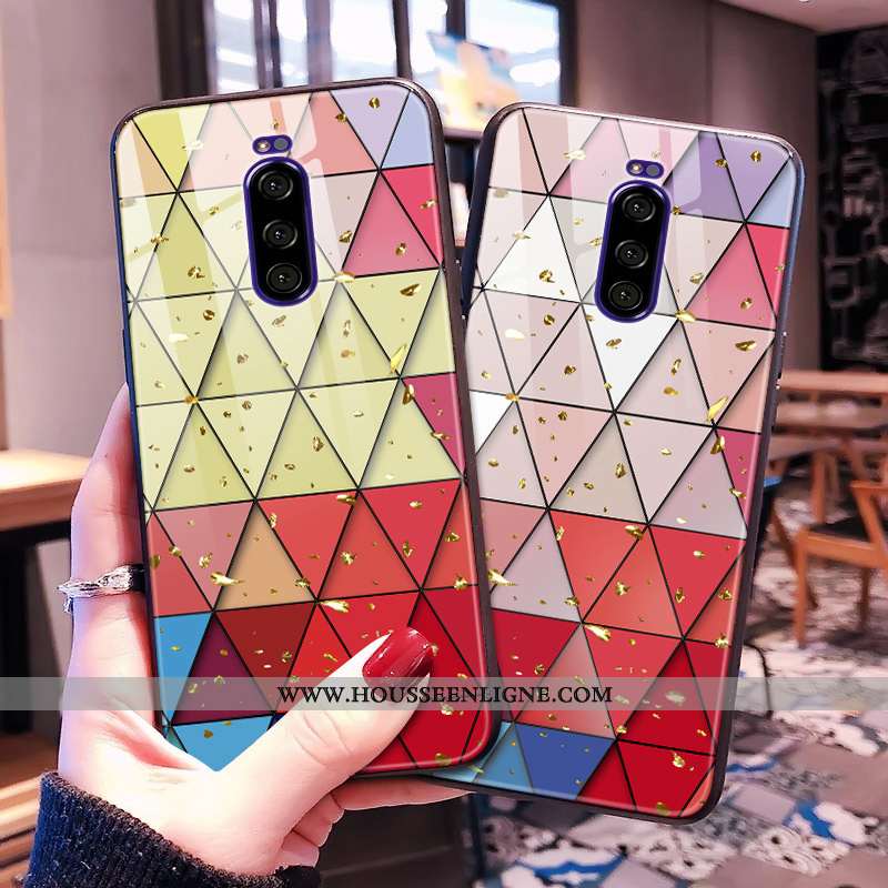 Housse Sony Xperia 1 Dessin Animé Fluide Doux Personnalité Or Téléphone Portable Coque Verre Rouge