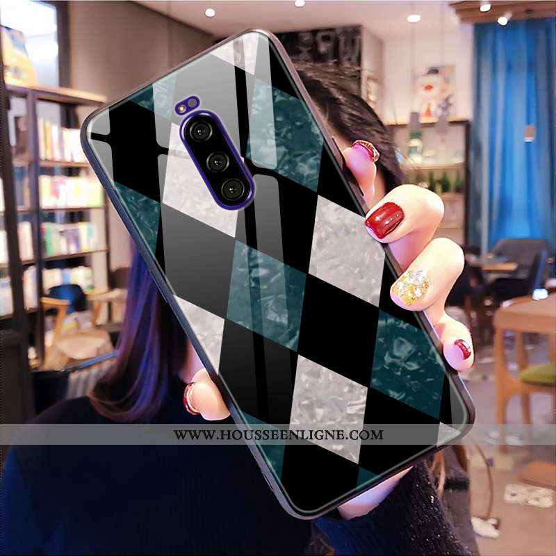 Housse Sony Xperia 1 Dessin Animé Fluide Doux Personnalité Or Téléphone Portable Coque Verre Rouge