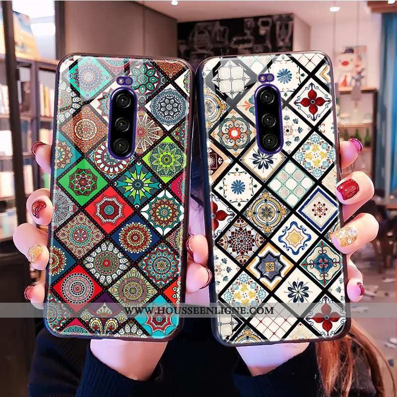 Housse Sony Xperia 1 Dessin Animé Fluide Doux Personnalité Or Téléphone Portable Coque Verre Rouge