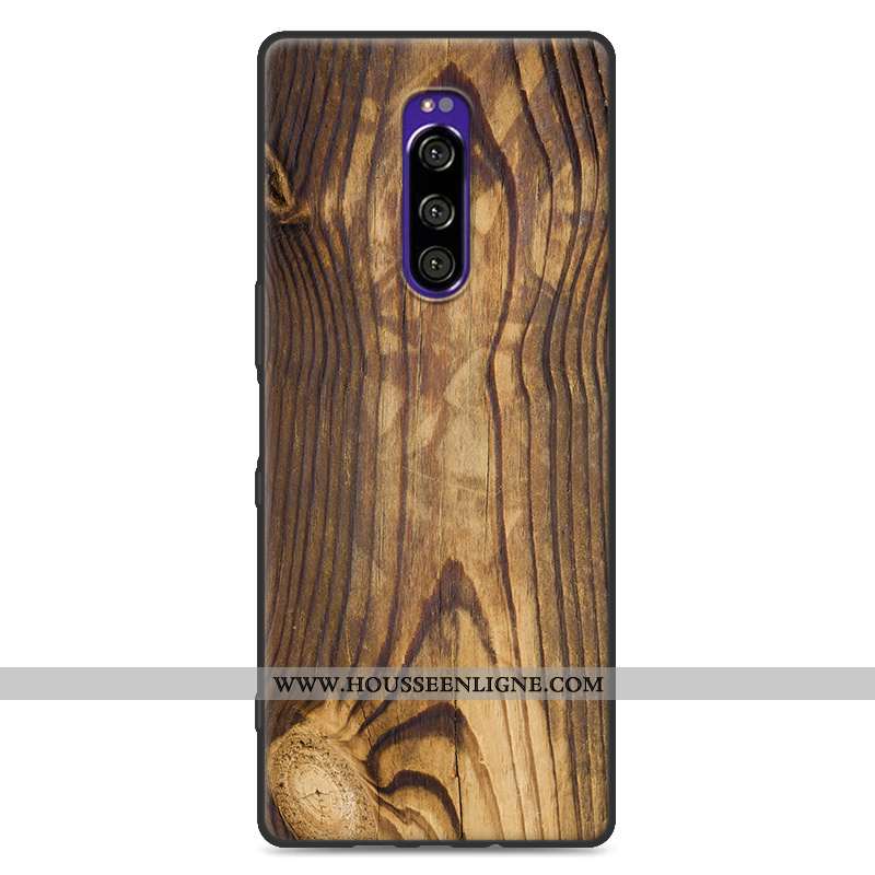 Housse Sony Xperia 1 Fluide Doux Silicone Grand Téléphone Portable Blanc Modèle Fleurie Protection B