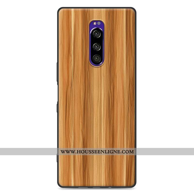 Housse Sony Xperia 1 Fluide Doux Silicone Grand Téléphone Portable Blanc Modèle Fleurie Protection B