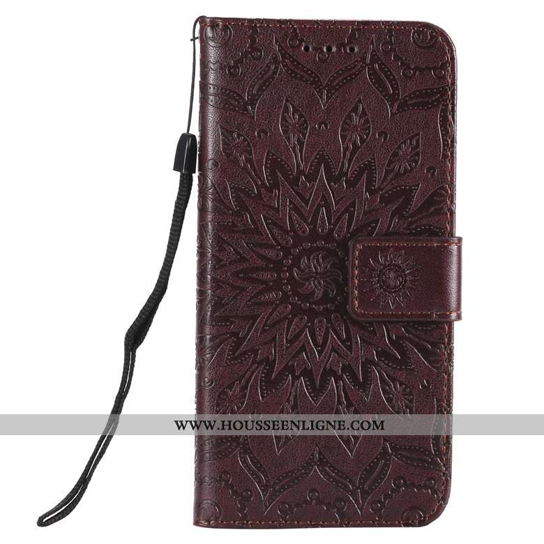 Housse Sony Xperia 1 Ii Créatif Cuir Fluide Doux Protection Incassable Clamshell Coque Rouge