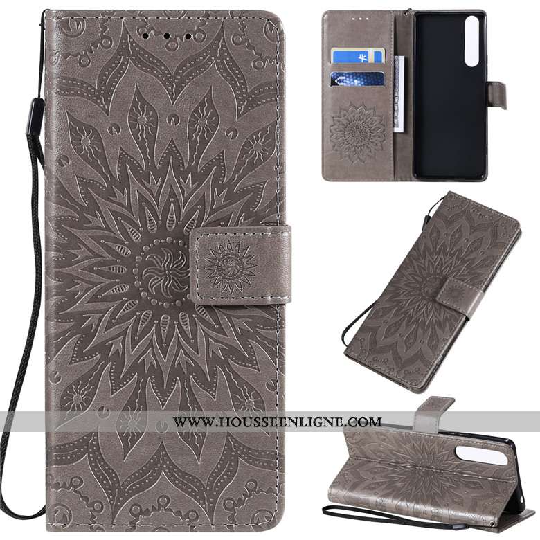 Housse Sony Xperia 1 Ii Créatif Cuir Fluide Doux Protection Incassable Clamshell Coque Rouge