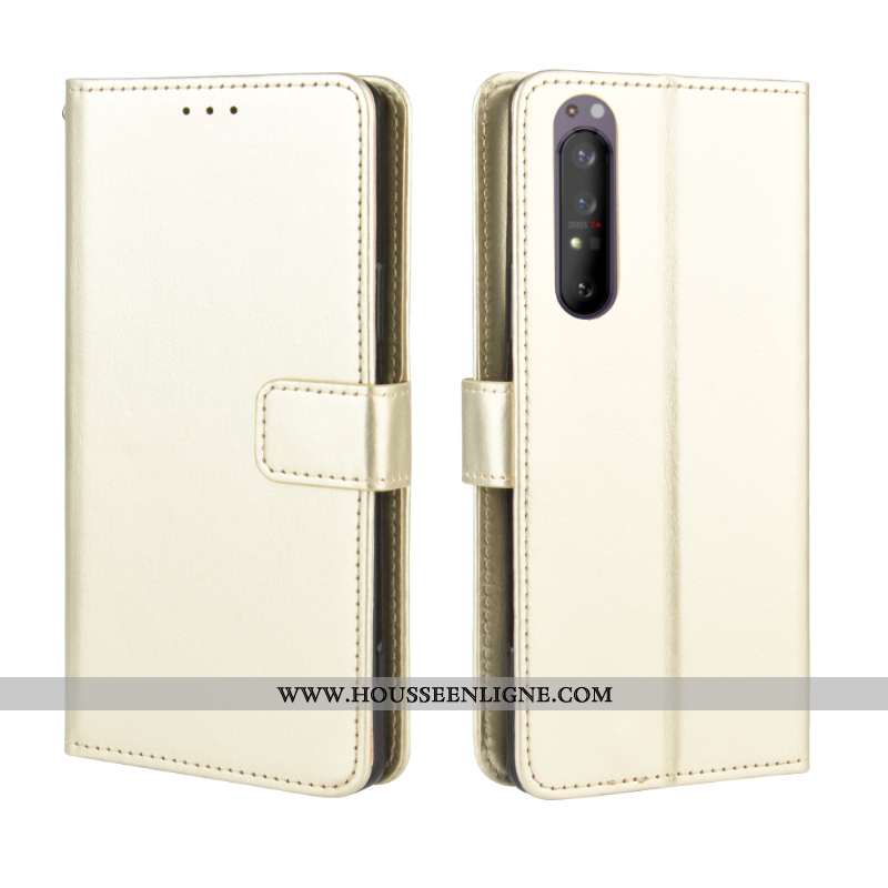 Housse Sony Xperia 1 Ii Modèle Fleurie Protection Cuir Incassable Coque Noir Carte