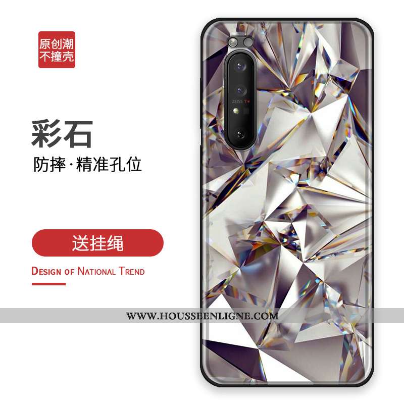 Housse Sony Xperia 1 Ii Protection Personnalité Tout Compris Incassable Personnalisé Argent Téléphon