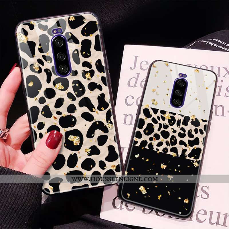 Housse Sony Xperia 1 Verre Noir Net Rouge Coque Vent Téléphone Portable Rose
