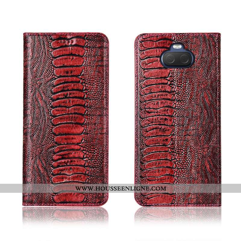 Housse Sony Xperia 10 Cuir Fluide Doux Silicone Étui Incassable Téléphone Portable Clamshell Khaki