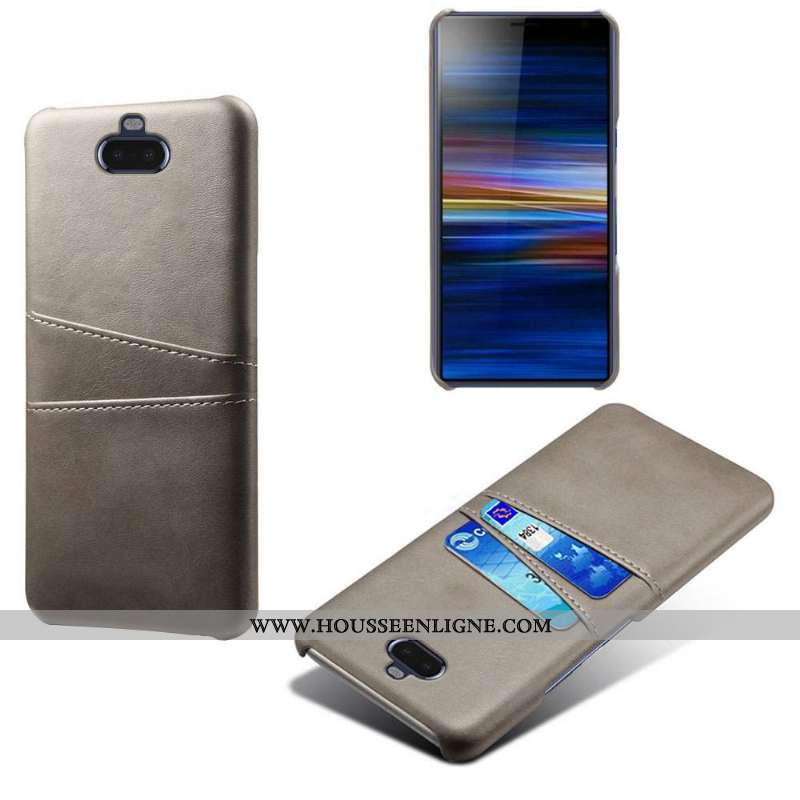 Housse Sony Xperia 10 Cuir Protection Qualité Difficile Kaki Coque Téléphone Portable Khaki