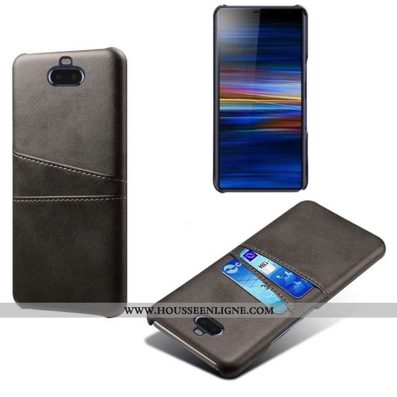 Housse Sony Xperia 10 Cuir Protection Qualité Difficile Kaki Coque Téléphone Portable Khaki
