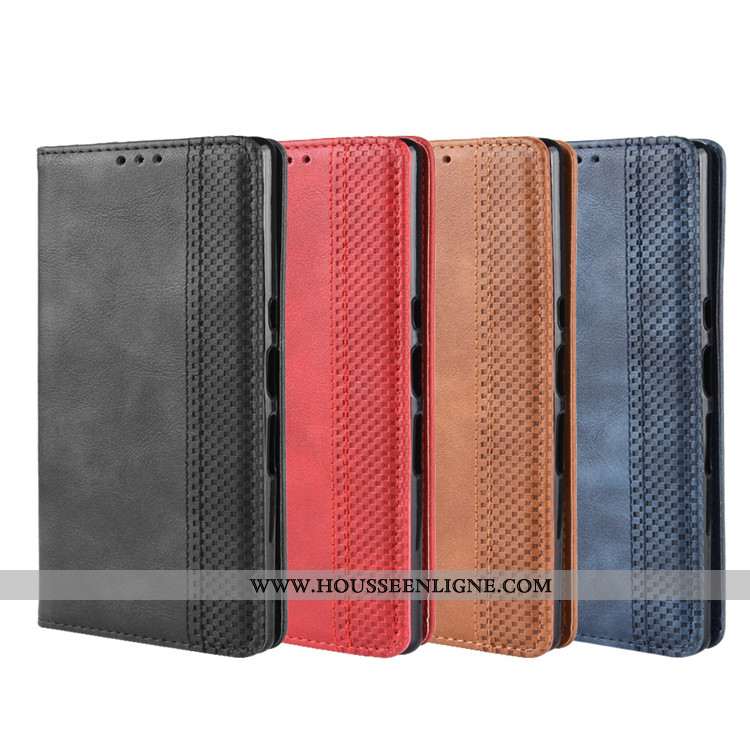 Housse Sony Xperia 10 Cuir Protection Téléphone Portable Coque Portefeuille Noir