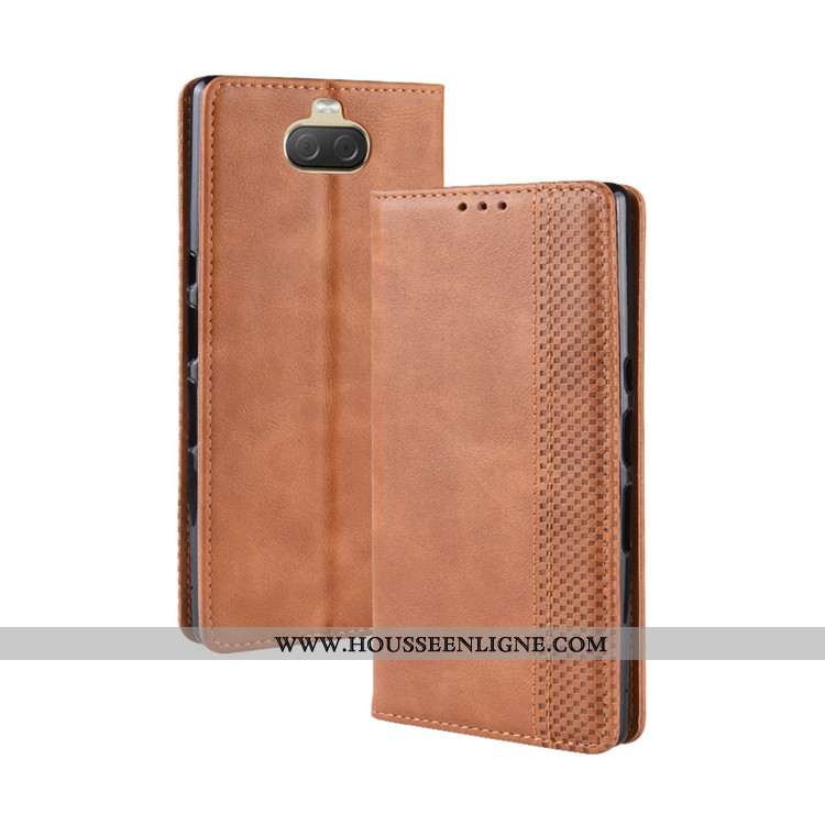Housse Sony Xperia 10 Cuir Protection Téléphone Portable Coque Portefeuille Noir
