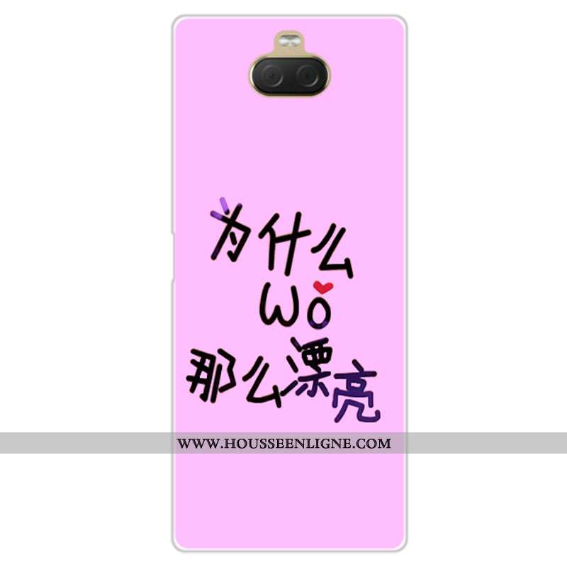 Housse Sony Xperia 10 Fluide Doux Silicone Coque Protection Téléphone Portable Amoureux Étui Bleu