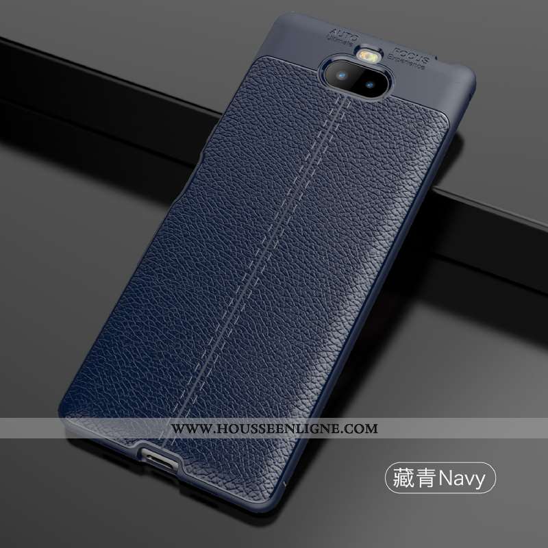 Housse Sony Xperia 10 Fluide Doux Silicone Téléphone Portable Gris Modèle Fleurie Coque Cuir