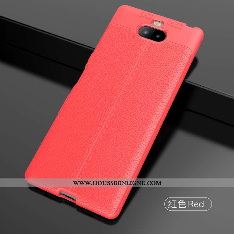 Housse Sony Xperia 10 Fluide Doux Silicone Téléphone Portable Gris Modèle Fleurie Coque Cuir