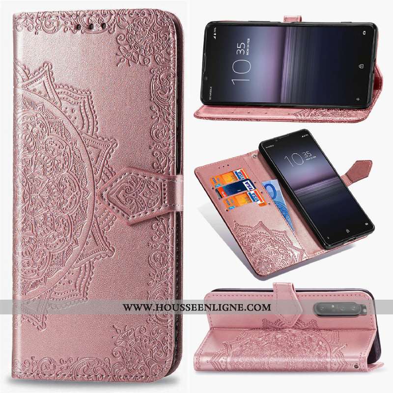 Housse Sony Xperia 10 Ii Cuir Protection Incassable Clamshell Étui Vert Téléphone Portable Verte