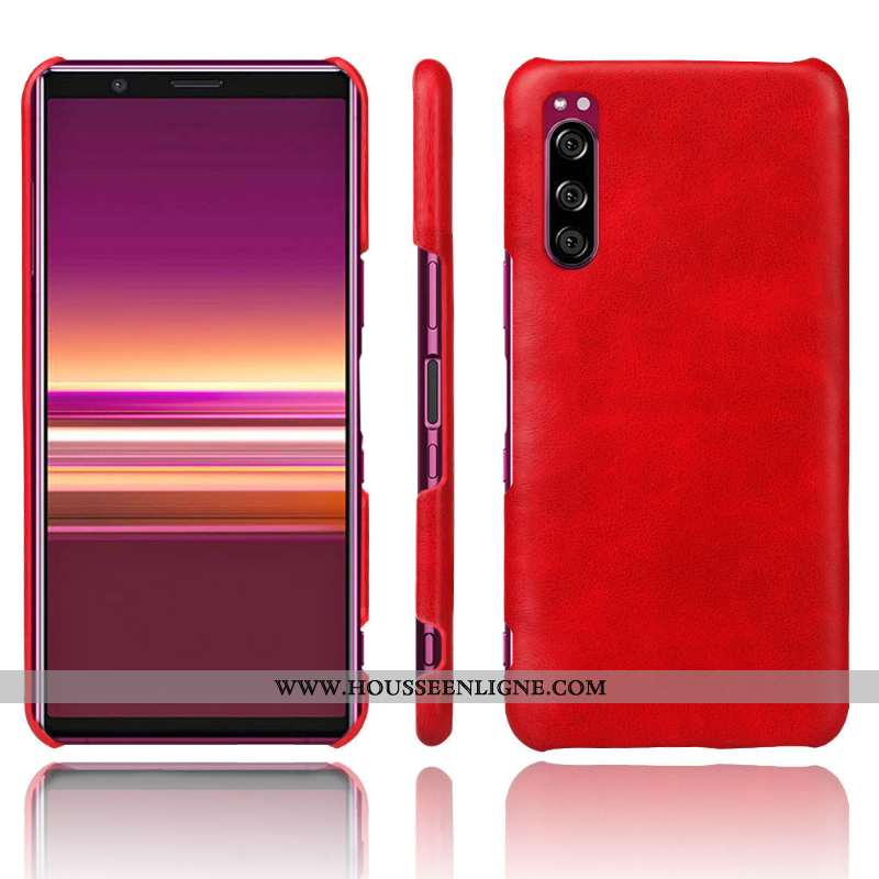 Housse Sony Xperia 10 Ii Protection Cuir Téléphone Portable Qualité Étui Coque Bleu Marin Bleu Foncé