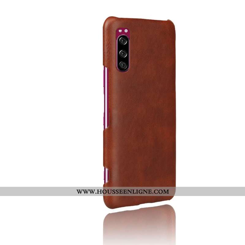 Housse Sony Xperia 10 Ii Protection Cuir Téléphone Portable Qualité Étui Coque Bleu Marin Bleu Foncé