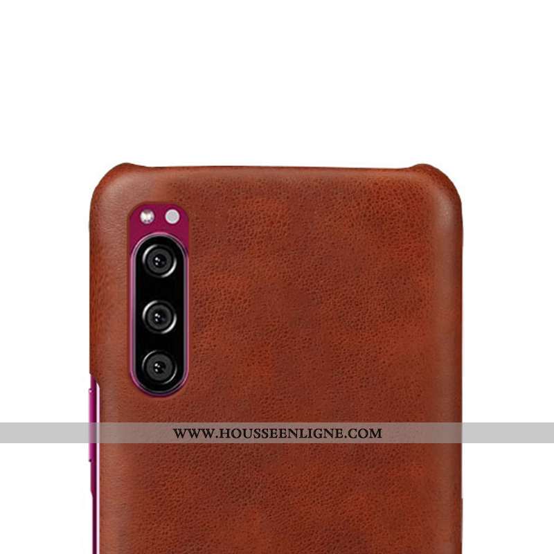 Housse Sony Xperia 10 Ii Protection Cuir Téléphone Portable Qualité Étui Coque Bleu Marin Bleu Foncé