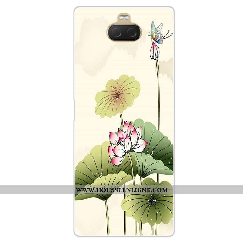 Housse Sony Xperia 10 Personnalité Fluide Doux Silicone Incassable Rose Coque Étui