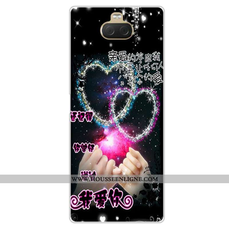 Housse Sony Xperia 10 Personnalité Fluide Doux Silicone Incassable Rose Coque Étui