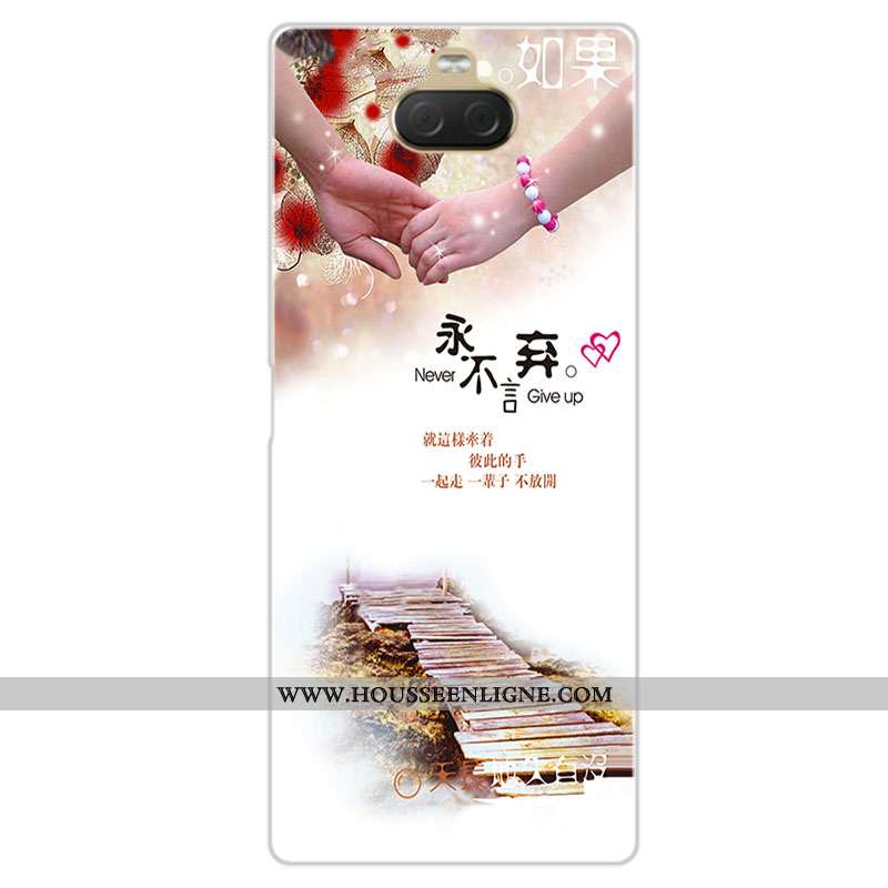 Housse Sony Xperia 10 Personnalité Fluide Doux Silicone Incassable Rose Coque Étui