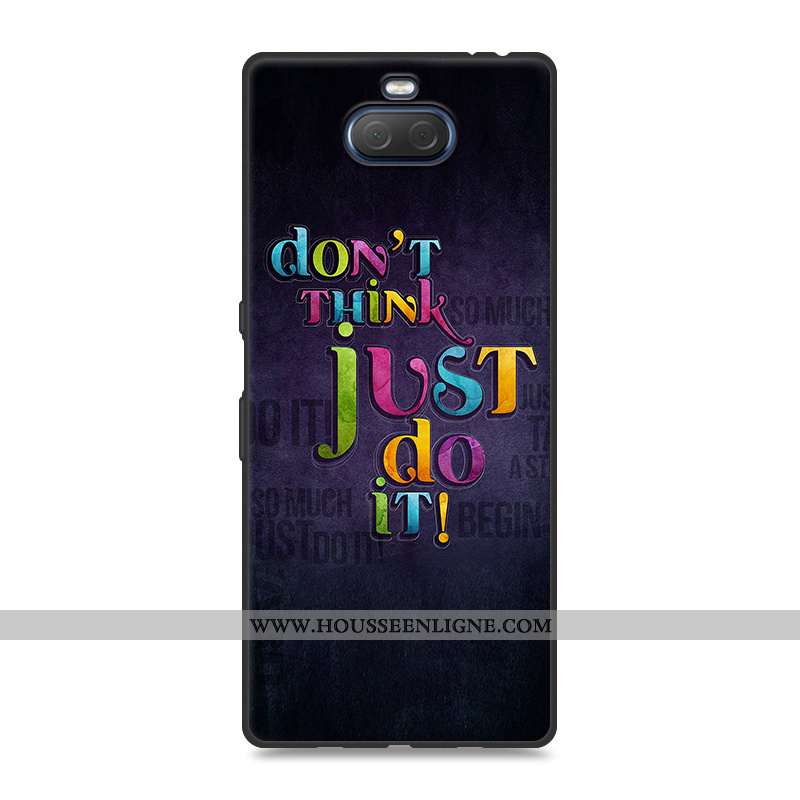 Housse Sony Xperia 10 Plus Charmant Tendance Simple Dessin Animé Tout Compris Bleu Étui