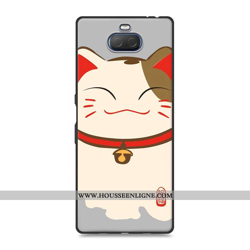 Housse Sony Xperia 10 Plus Charmant Tendance Simple Dessin Animé Tout Compris Bleu Étui