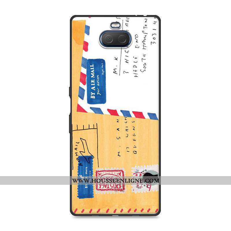 Housse Sony Xperia 10 Plus Fluide Doux Silicone Créatif Délavé En Daim Protection Résistant Aux Rayu