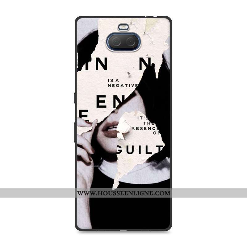 Housse Sony Xperia 10 Plus Fluide Doux Silicone Créatif Délavé En Daim Protection Résistant Aux Rayu