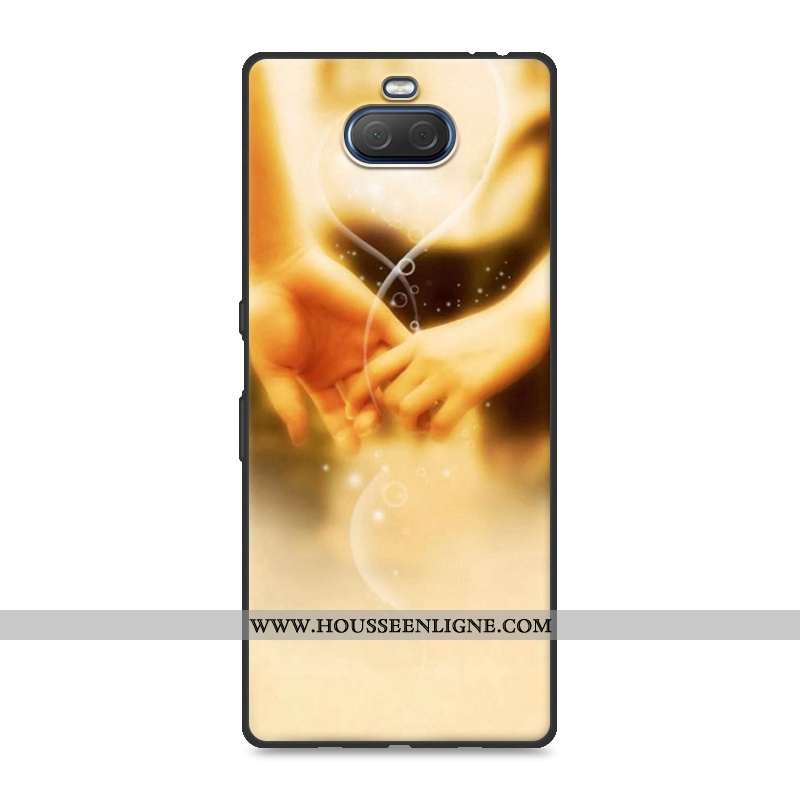 Housse Sony Xperia 10 Plus Fluide Doux Silicone Créatif Délavé En Daim Protection Résistant Aux Rayu