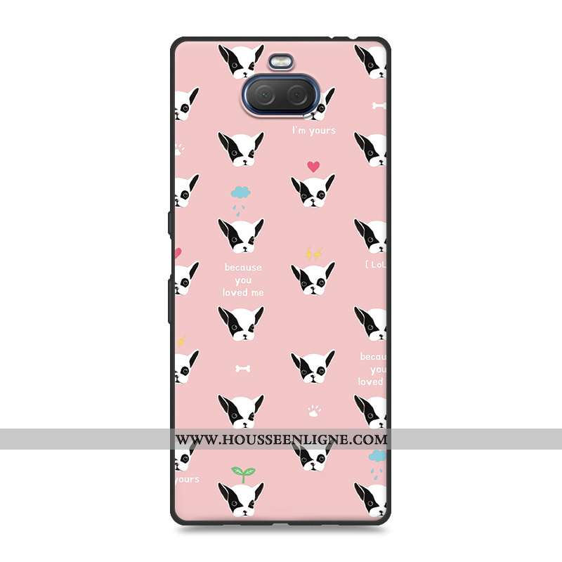 Housse Sony Xperia 10 Plus Fluide Doux Silicone Incassable Protection Personnalité Gris Étui