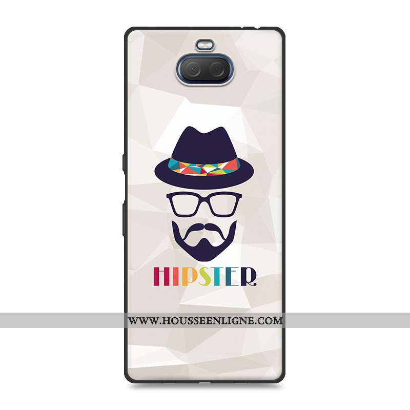 Housse Sony Xperia 10 Plus Fluide Doux Silicone Incassable Protection Personnalité Gris Étui