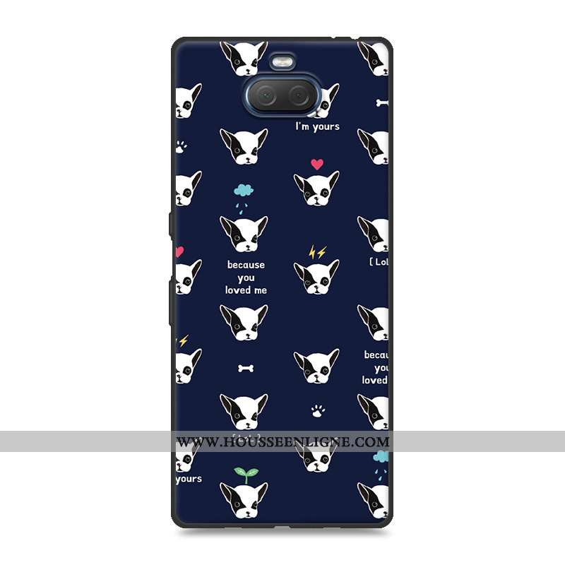Housse Sony Xperia 10 Plus Fluide Doux Silicone Incassable Protection Personnalité Gris Étui