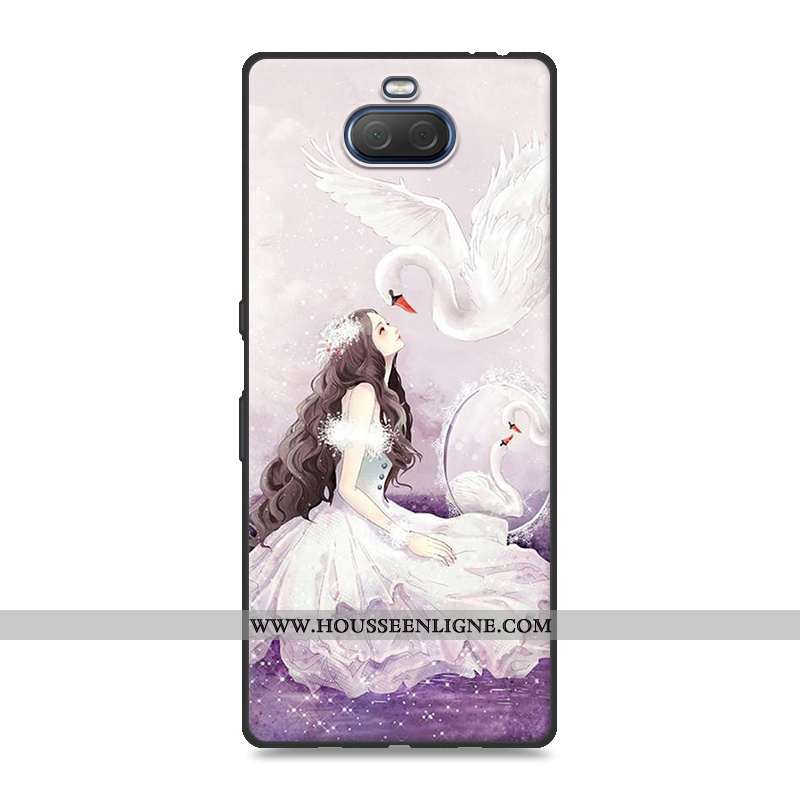 Housse Sony Xperia 10 Plus Fluide Doux Silicone Incassable Protection Personnalité Gris Étui