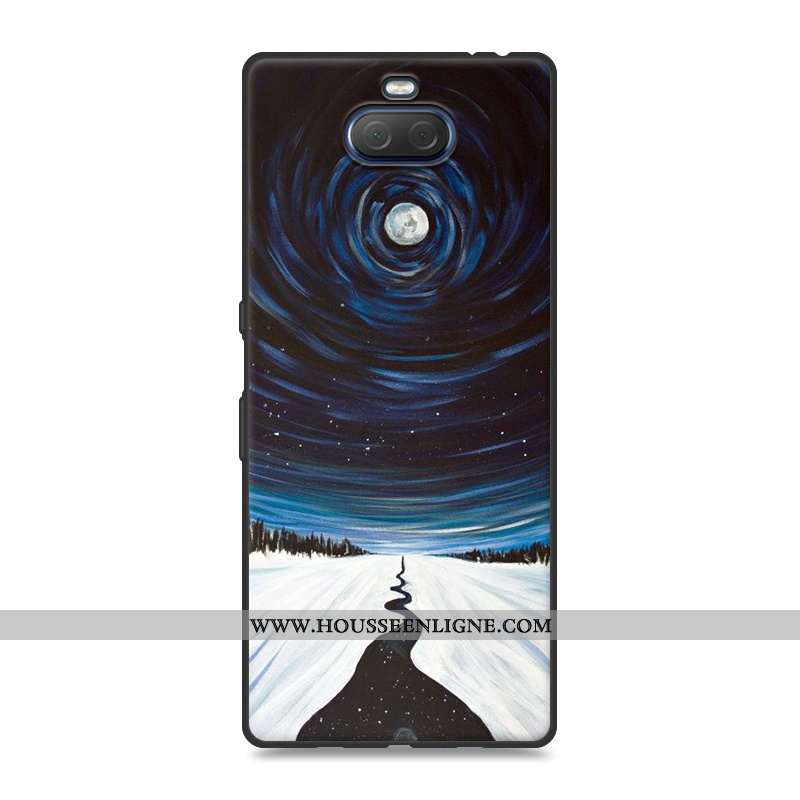 Housse Sony Xperia 10 Plus Fluide Doux Silicone Incassable Protection Personnalité Gris Étui