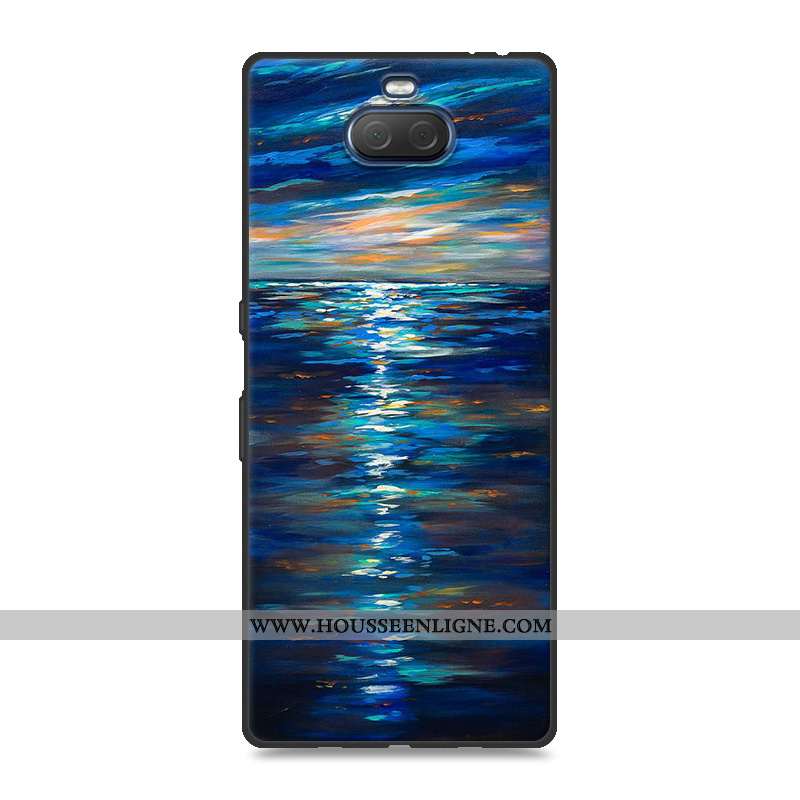 Housse Sony Xperia 10 Plus Fluide Doux Silicone Incassable Protection Personnalité Gris Étui