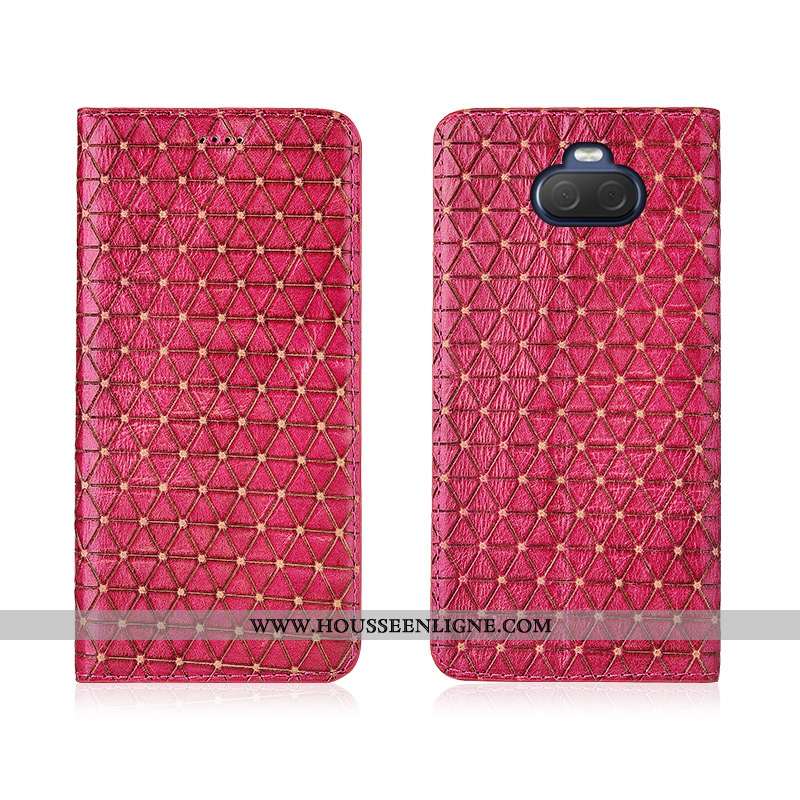 Housse Sony Xperia 10 Plus Protection Délavé En Daim Cuir Clamshell Étui Silicone Téléphone Portable