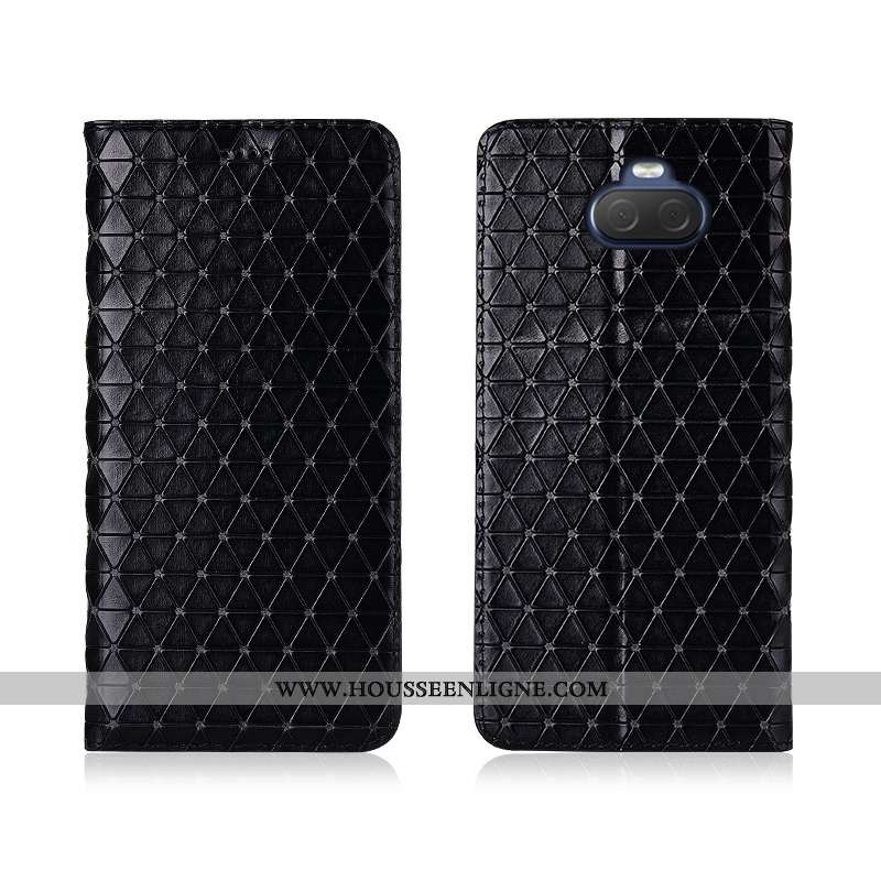 Housse Sony Xperia 10 Plus Protection Délavé En Daim Cuir Clamshell Étui Silicone Téléphone Portable
