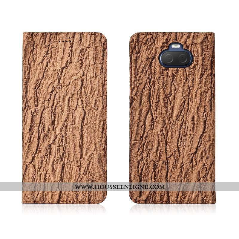 Housse Sony Xperia 10 Plus Protection Délavé En Daim Fluide Doux Coque Noir Nouveau Téléphone Portab