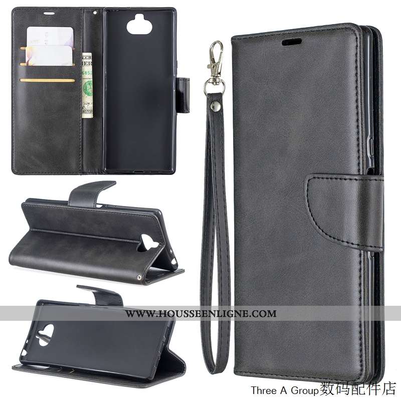 Housse Sony Xperia 10 Silicone Protection Coque Cuir Tout Compris Étui Fluide Doux Noir