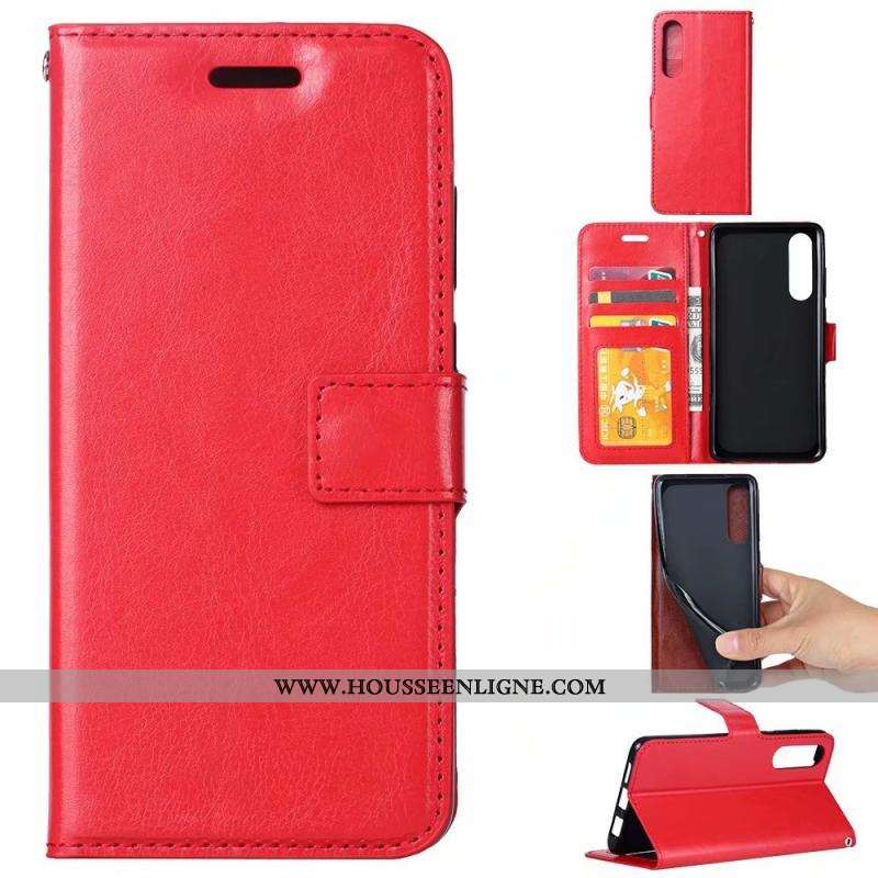 Housse Sony Xperia 5 Cuir Modèle Fleurie Violet Téléphone Portable Protection Étui Coque