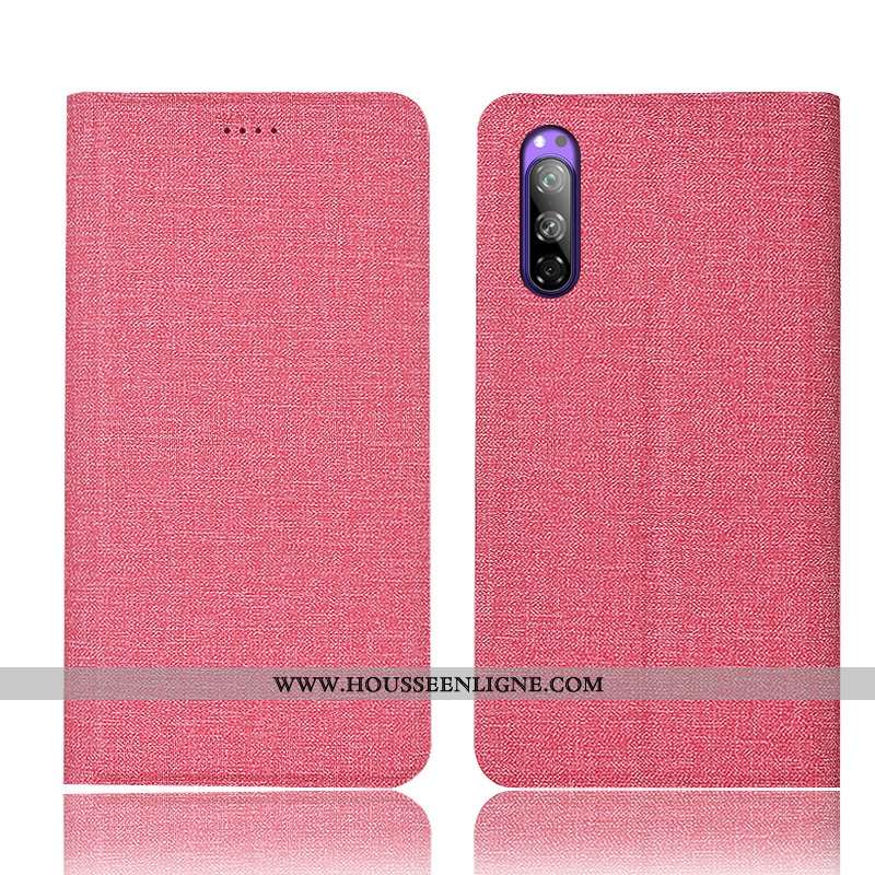 Housse Sony Xperia 5 Protection Coque Étui Incassable Tout Compris Lin Bleu